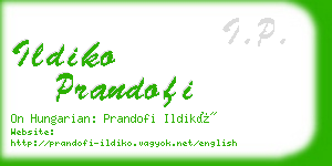 ildiko prandofi business card